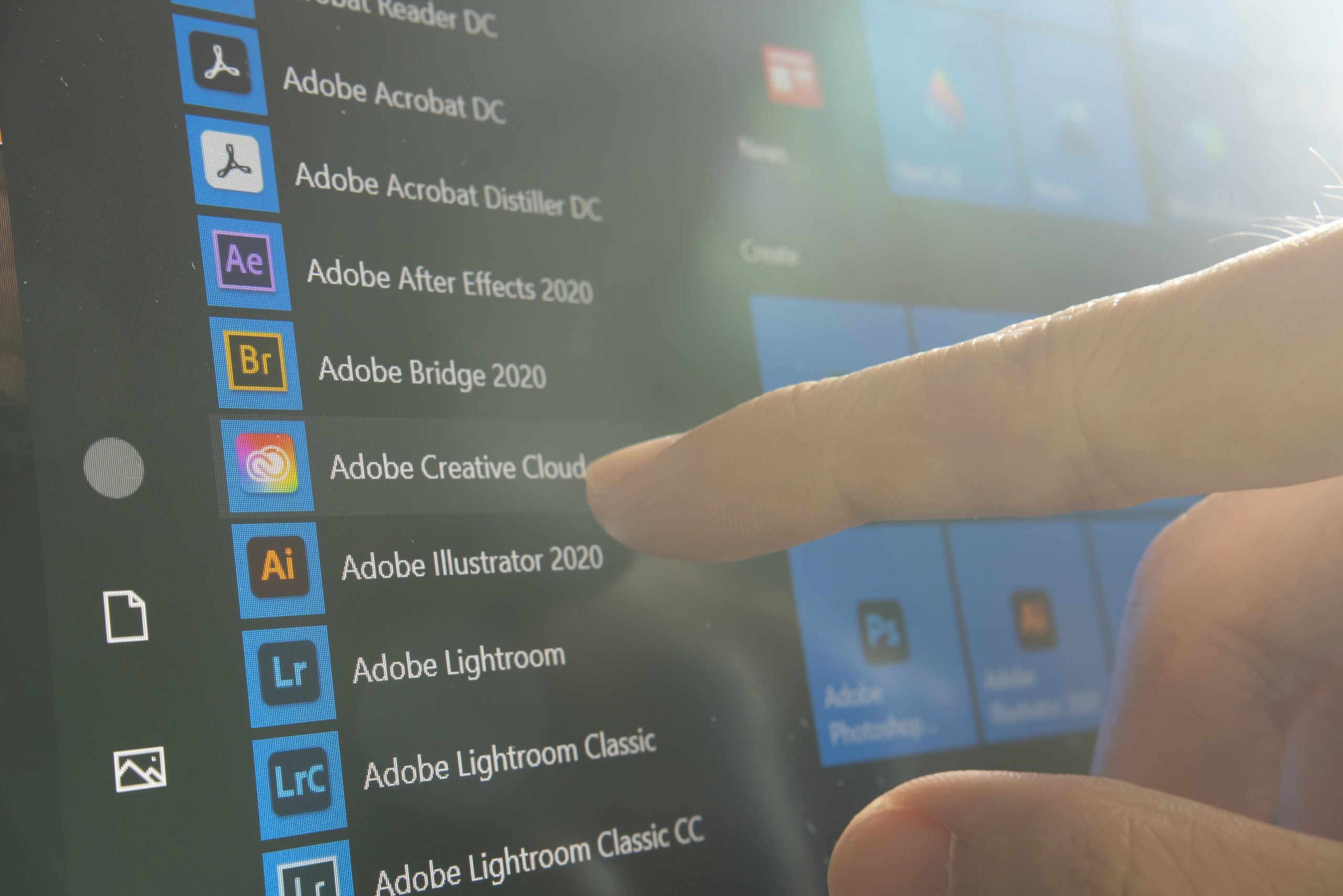 Bangkok, Thailand - September 1, 2020 : Adobe Creative Cloud app